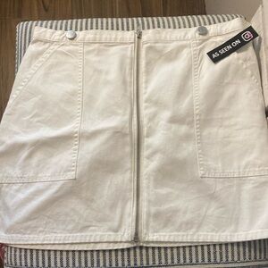 UO BDG white mini skirt